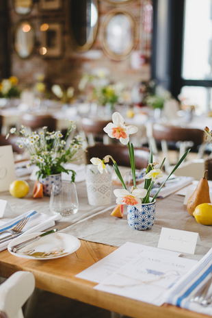 mistmatched vases and cutlery looked perfect at this garden bridal shower
