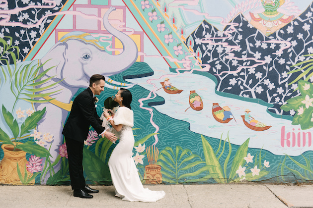 Bride and Groom see each other for their First Look