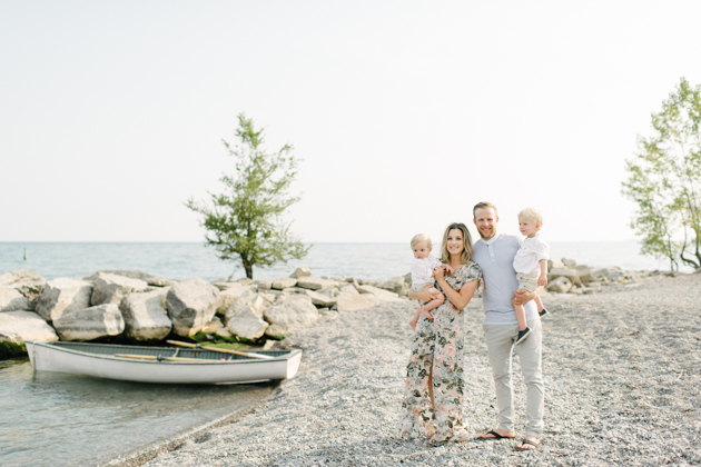 Summer family shoot on a beach in Toronto