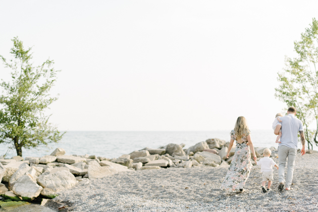 Summer family shoot on a beach in Toronto