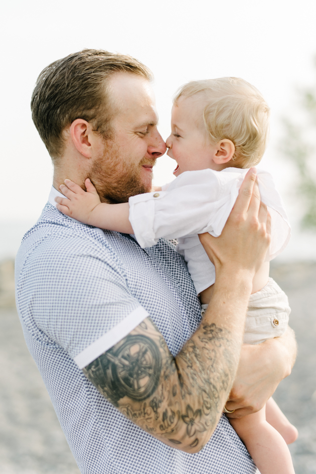 Summer family shoot on a beach in Toronto