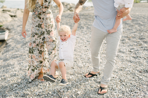 Summer family shoot on a beach in Toronto